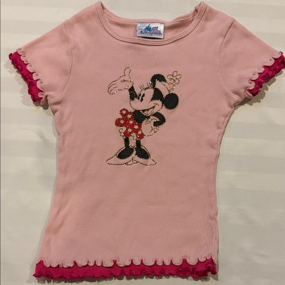 Pink Minnie Mouse Med T-Shirt and Ty Minnie Mouse 14” (from bow to toe) Stuffy - Picture 2 of 16